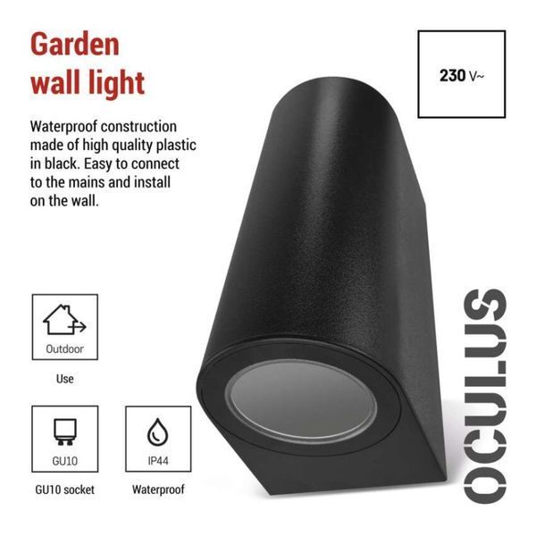 Светильник светодиодный садовый EMOS OCULUS, 8.8&times;6.7&times;15.3 cm, 2&times;GU10, 35 W ZGF020P ZGF020P фото