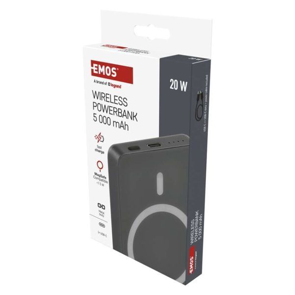 Повербанк EMOS B0555GY MagSafe 5 000 мАг 20 Вт B0555GY фото