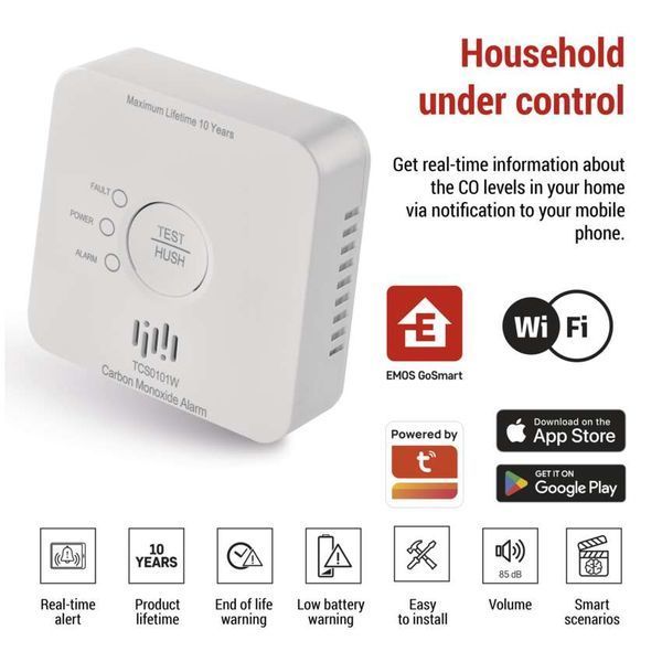 Сигналізатор CO GoSmart TCS0101W з WiFi P56400S P56400S фото