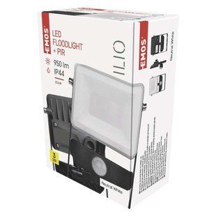 Світлодіодний прожектор LED EMOS ZS2910 ILIO 10W 800Lm 4000K PIR IP44 ZS2910 фото