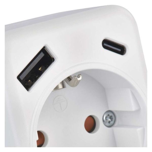 Адаптер розетка мережевий EMOS P0075 з 1xUSB-A, 1xUSB-C P0075 фото