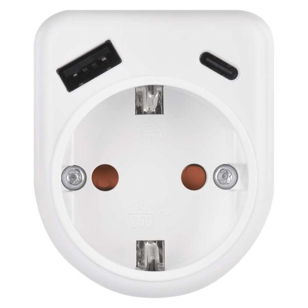 Адаптер розетка мережевий EMOS P0075 з 1xUSB-A, 1xUSB-C P0075 фото