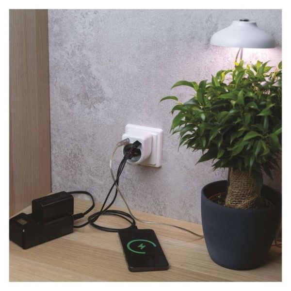 Адаптер розетка мережевий EMOS P0075 з 1xUSB-A, 1xUSB-C P0075 фото