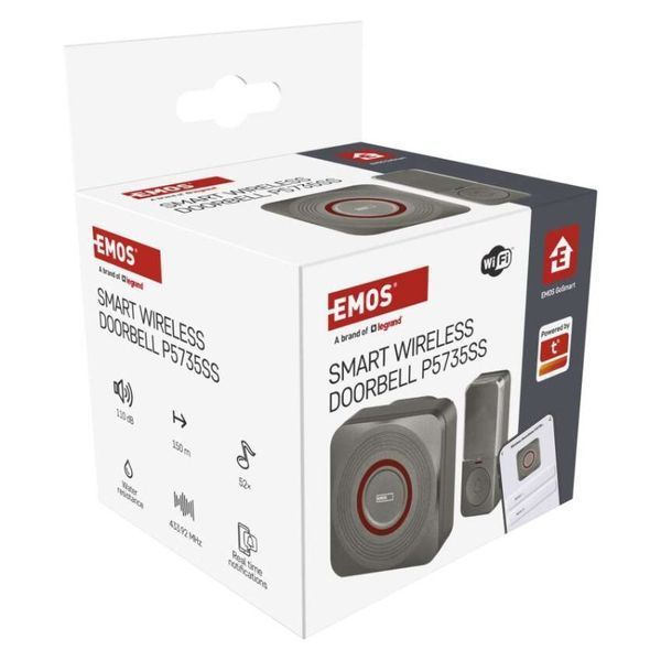 Розумний бездротовий дверний дзвінок EMOS P5735SS WIFI P5735SS фото
