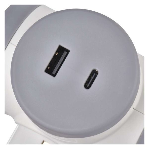 Адаптер разветвитель сетевой EMOS P0077PD 2x розетка, 1xUSB-A, 1xUSB-C P0077PD фото