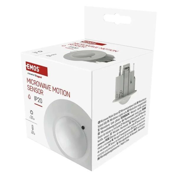Датчик руху EMOS GS22111 мікрохвильовий IP20 1200W GS22111 фото