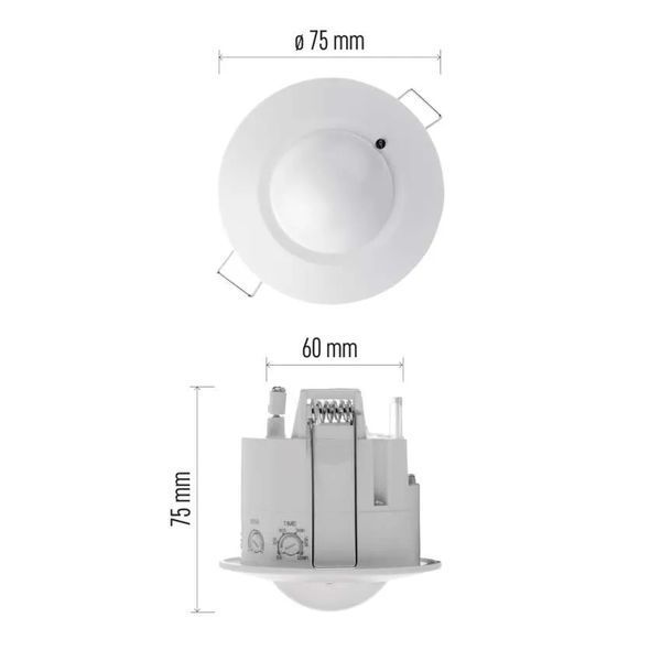 Датчик руху EMOS GS22111 мікрохвильовий IP20 1200W GS22111 фото