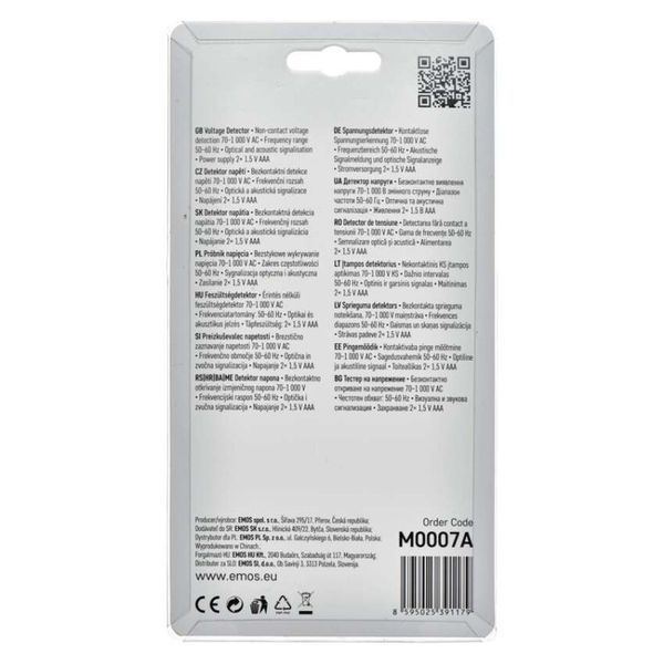 Тестер наявності напруги EMOS M0007A АС/DC70-1000В CATIII M0007A фото