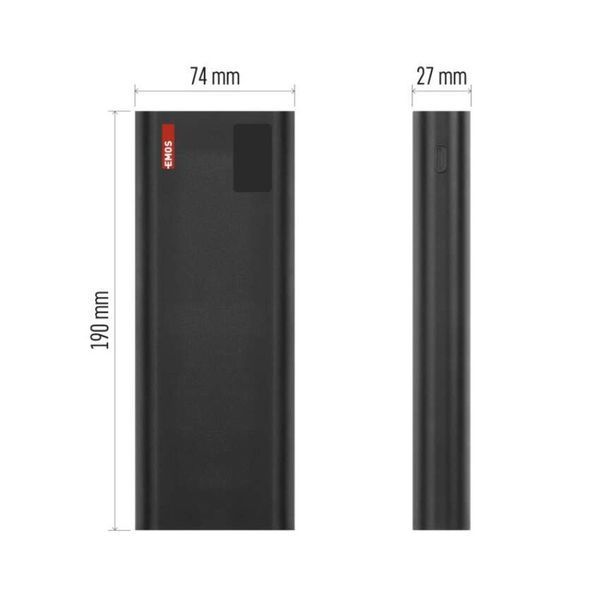Повербанк EMOS B0561B 100 W 27 000mAh чорний B0561B фото