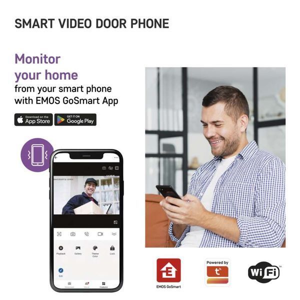 Комплект відеодомофона GoSmart EMOS IP-750A з WiFi H4020 H4020 фото