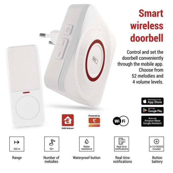 Умный беспроводной дверной звонок EMOS P5735WS WIFI P5735WS фото