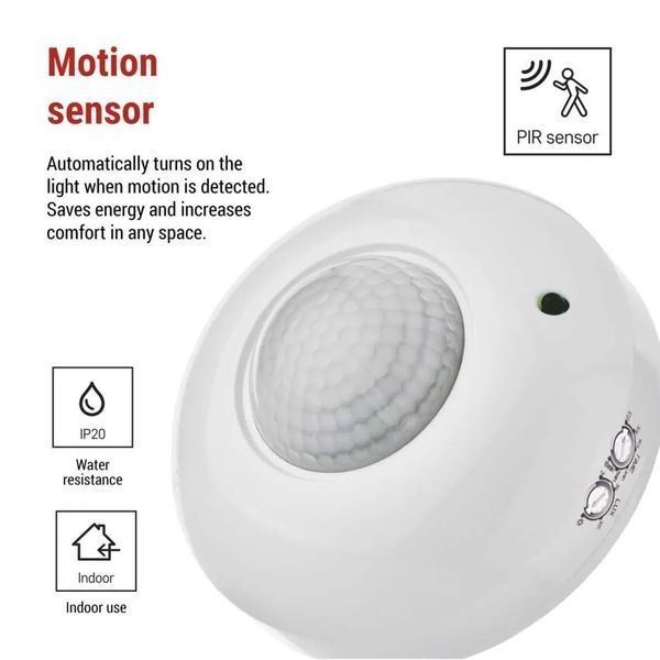Датчик руху Emos GS11111 PIR IP20 1200 W GS11111 фото