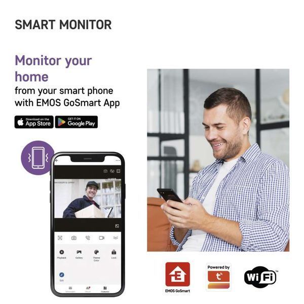 Додатковий монітор GoSmart IP-750B для відеодомофона IP-750A H4021 H4021 фото