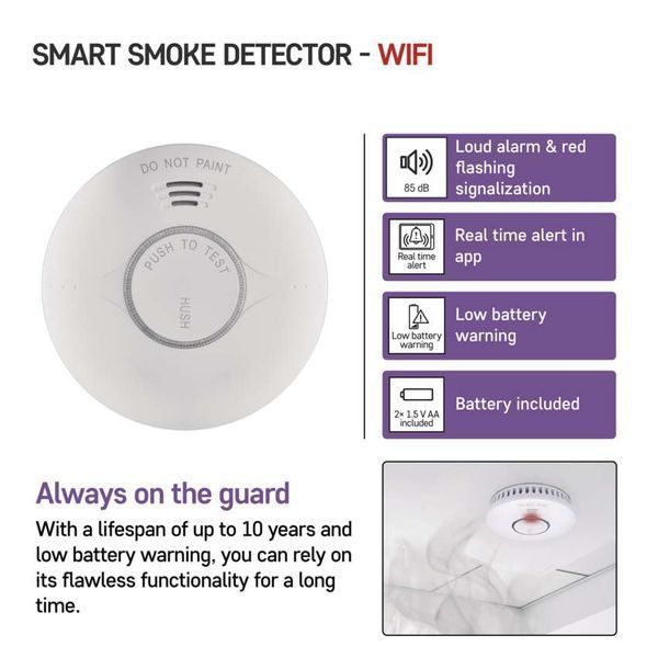 Датчик диму GoSmart TS380C-HW з WiFi P56500S P56500S фото