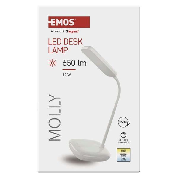 Светодиодная настольная лампа MOLLY белая Z7638W