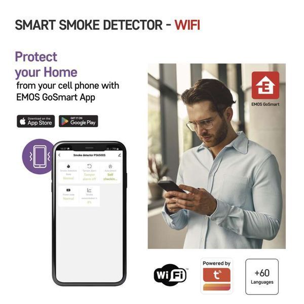 Датчик диму GoSmart TS380C-HW з WiFi P56500S P56500S фото