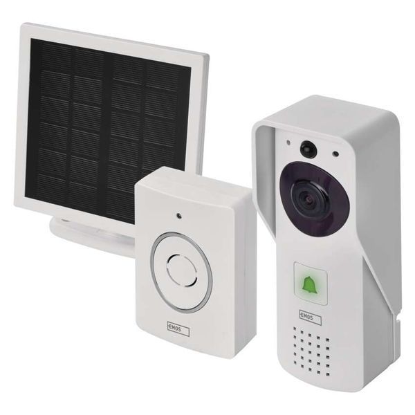Умный беспроводной видеозвонок EMOS H4030 GoSmart на аккумуляторе с Wi-Fi и солнечной панелью H4030 фото