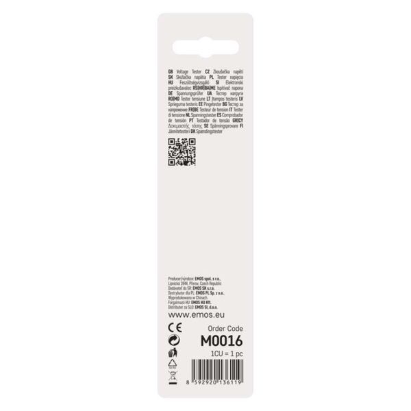 Тестер наявності напруги EMOS M0016 0&ndash;250 V AC / DC з сигналом оптичним M0016 фото