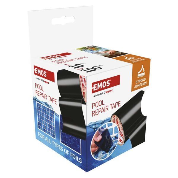 Ремонтна клейка стрічка для басейнів EMOS F6110 100мм / 1м, чорна F6110 фото