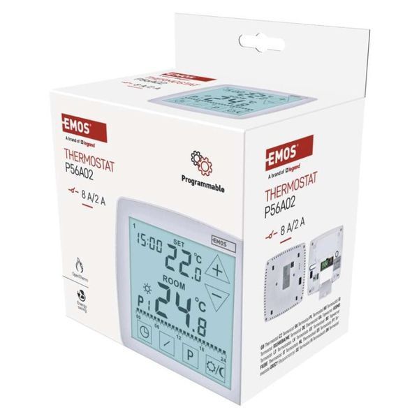 Терморегулятор кімнатний програмований дротовий OpenTherm EMOS P56A02 P56A02 фото