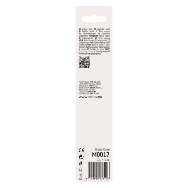Тестер наявності напруги EMOS M0017 0&ndash;250 V AC / DC з сигналом оптичним M0017 фото