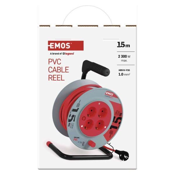Мережевий подовжувач на котушці Emos P19515 4 розетки 15 м 1 мм&sup2; P19515 фото