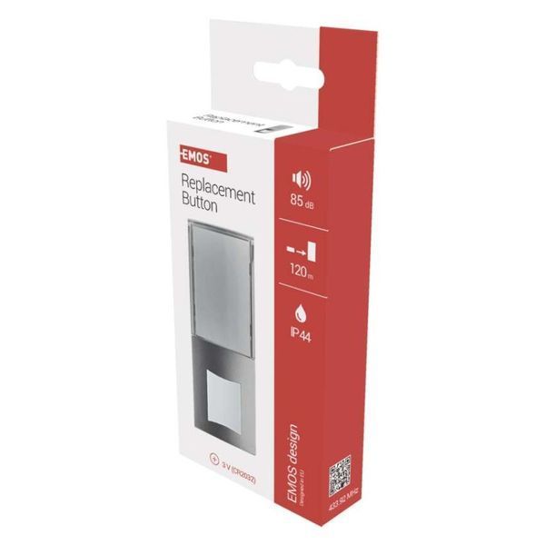 Кнопка для дзвінка EMOS P5760T 120м IP44 1&times;CR2032 P5760T фото