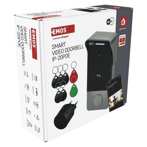 Розумний бездротовий відеодзвінок Emos H4033 IP-20PoE, з Wi-Fi H4033 фото
