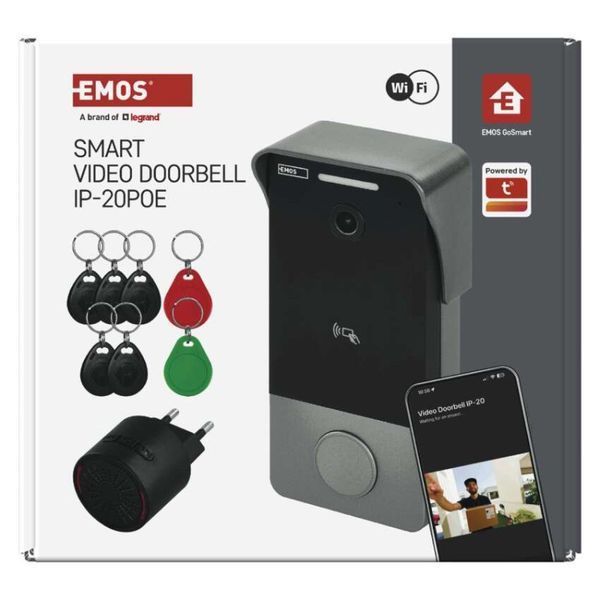 Розумний бездротовий відеодзвінок Emos H4033 IP-20PoE, з Wi-Fi H4033 фото