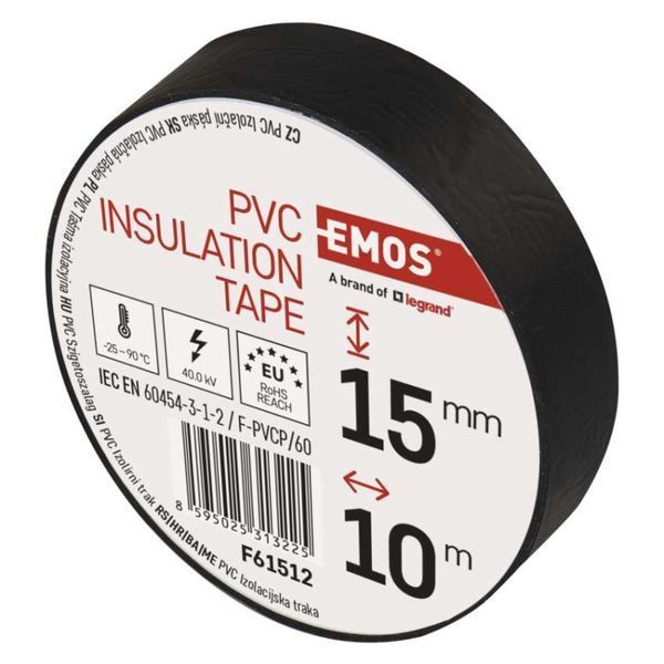 Изоляционная лента EMOS PVC 15/10 Чорний F61512 F61512 фото