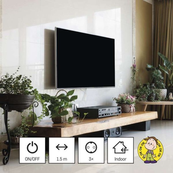 Мережевий подовжувач Emos PC1321R 3 розетки 1,5 м 1,5 мм&sup2; PC1321R фото