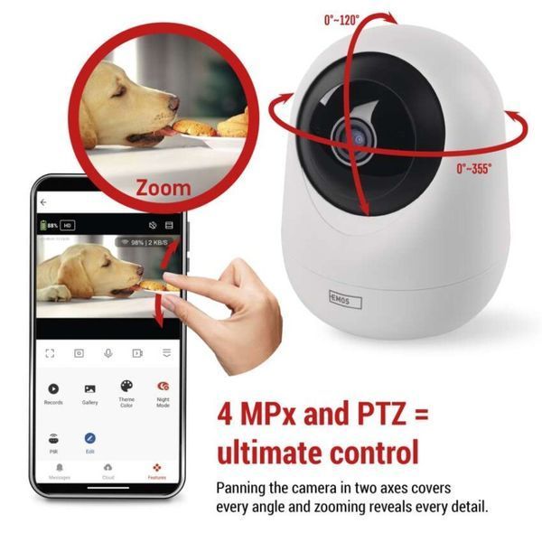 Розумна IP-камера Emos H4060 GoSmart, з Wi-Fi, 2.4 GHz/5 GHz H4060 фото