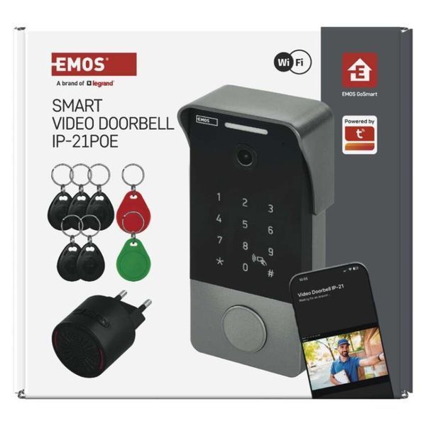 Розумний бездротовий відеодзвінок Emos H4034 IP-21PoE з Wi-Fi H4034 фото