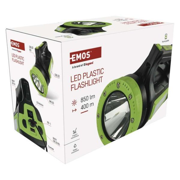 Лiхтар акумуляторний Emos P2316 850 Lm, 8000 mAh, ручн.пластик.