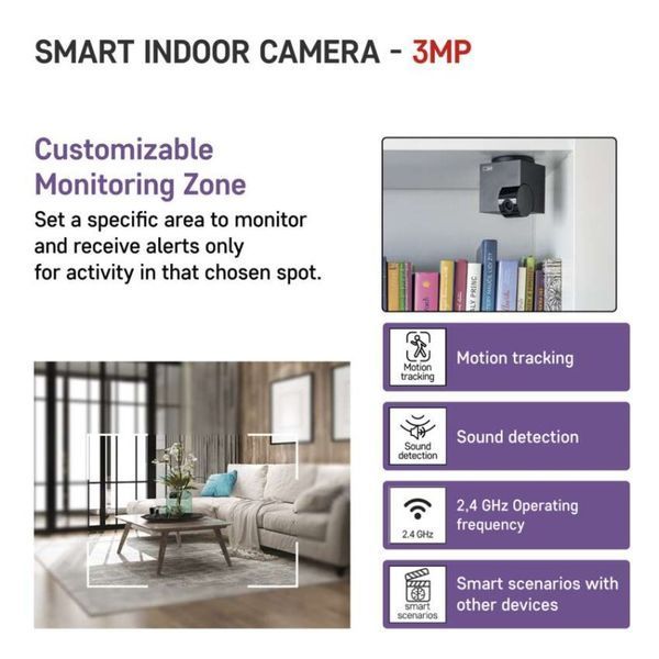 Розумна IP-камера Emos H4061 GoSmart, з Wi-Fi, чорна H4061 фото