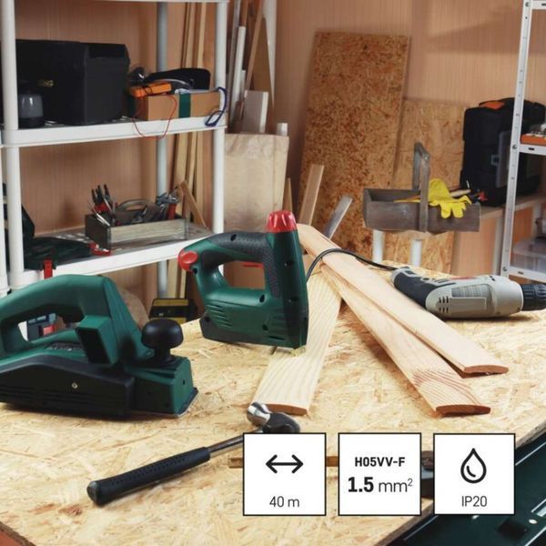 Мережевий подовжувач на котушці Emos P09240 4 розетки 40 м 1,5 мм&sup2; P09240 фото