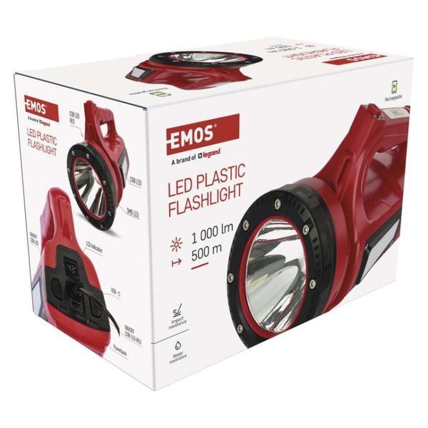Фонарь LED Emos P2317 1000Lm, 15000 mAh, ручн.пластик.