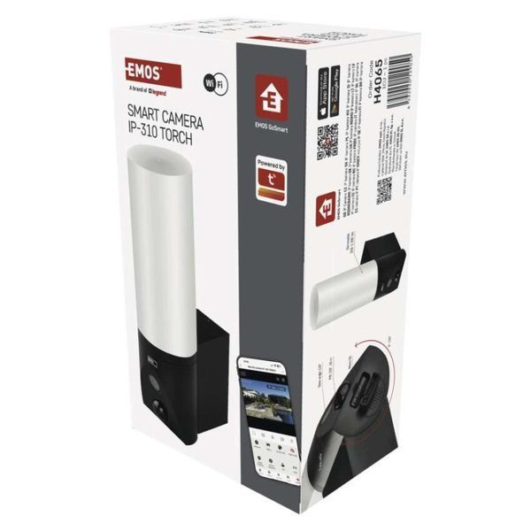 Розумна IP-камера Emos H4065 GoSmart, зовнішня, поворотна, з Wi-Fi і підсвічуванням, чорна H4065 фото