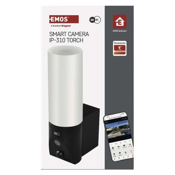Розумна IP-камера Emos H4065 GoSmart, зовнішня, поворотна, з Wi-Fi і підсвічуванням, чорна H4065 фото
