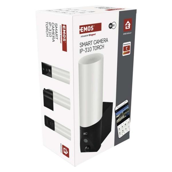 Розумна IP-камера Emos H4065 GoSmart, зовнішня, поворотна, з Wi-Fi і підсвічуванням, чорна H4065 фото