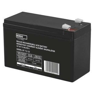 Акумуляторна батарея EMOS B9674, AGM, 12V, 7,2Ah, fast 6,3mm B9674 фото